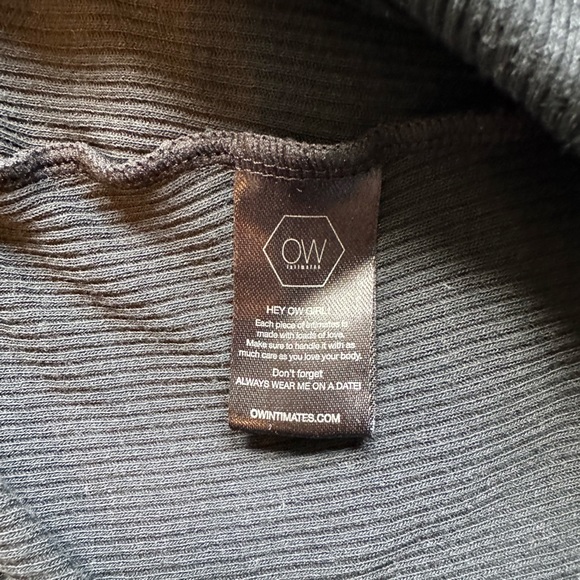 OW INTIMATES SCANDINAVIA BLACK LONG SLEEVE BOBY SUIT. Size Large. - Picture 8 of 8